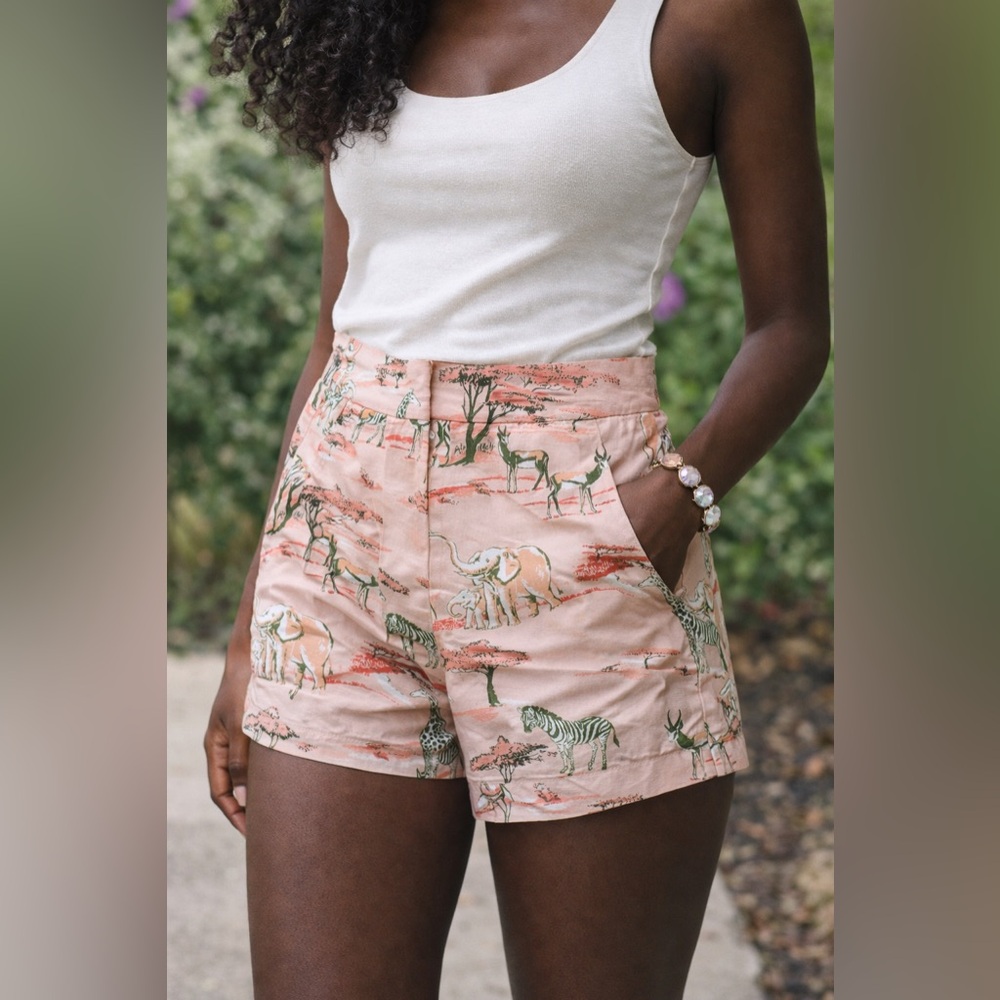 Forever 21 Peachy High-Waist Safari Print Shorts